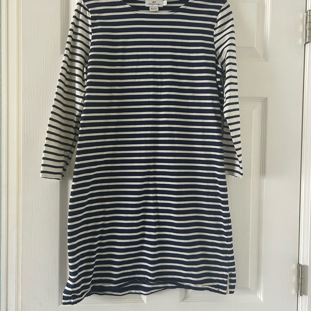 Vineyard Vines Navy and White Striped Top